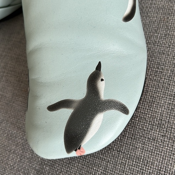 Loewe Light Blue Flats with Penguin Design - Picture 9 of 10